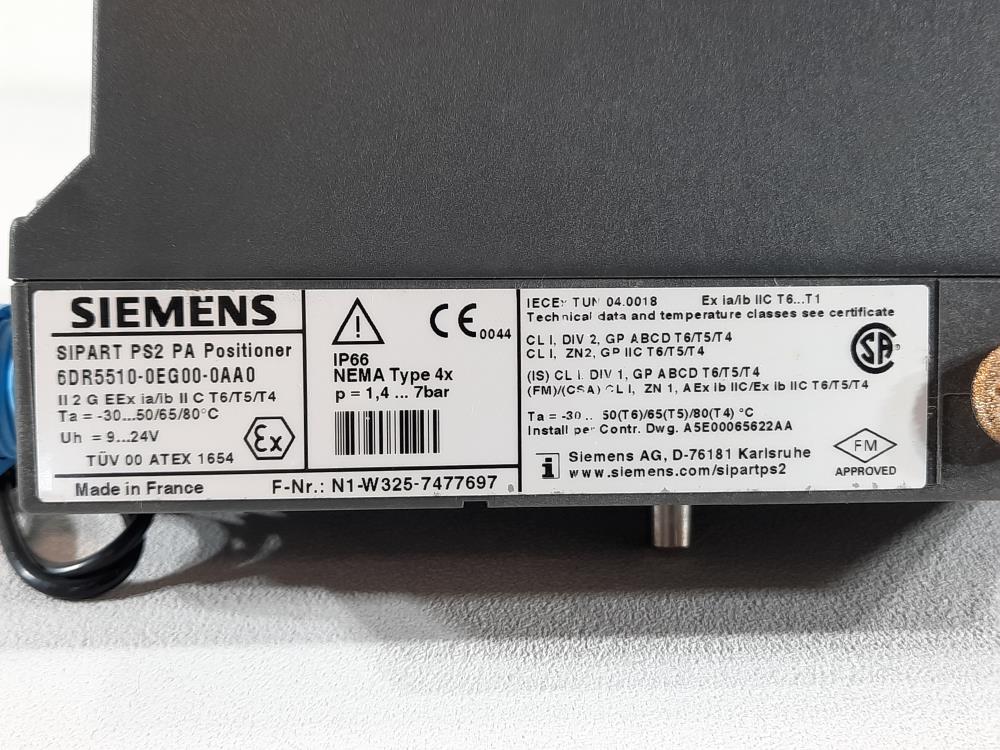 Siemens SIParts PS2 PA Positioner 6DR5510-0EG00-0AA0