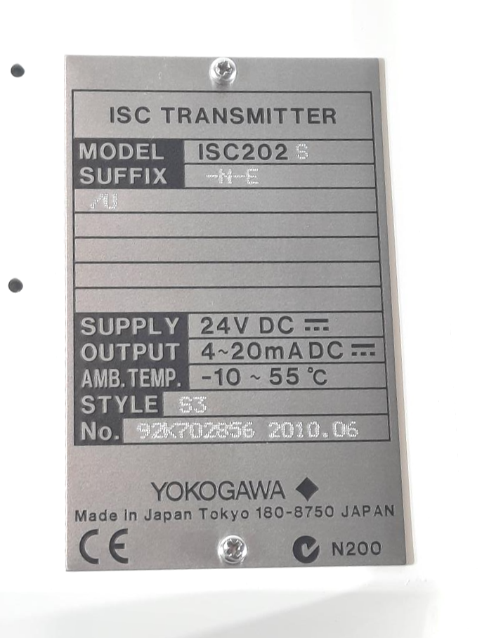 Yokogawa ISC Transmitter ISC202S-N