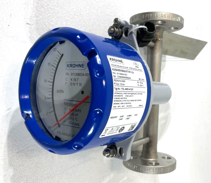 Krohne 1/2" Stainless Steel Variable Area Flow Meter H250/RR/M40/HT/R1-Ex