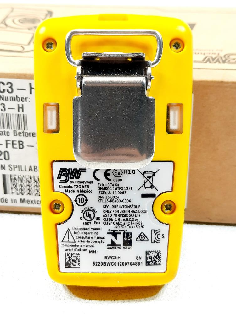 BW Technologies BWC3-H Clip Gas Alert Monitor 