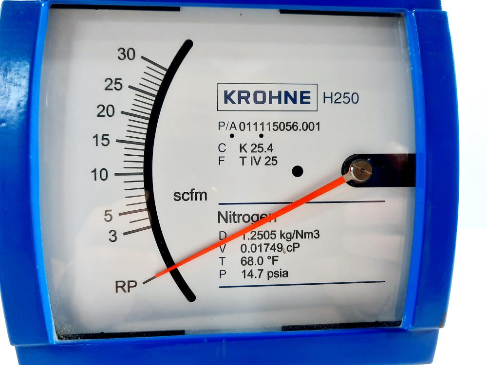 KROHNE 1" 150# H250-RR Variable Area Flow Meter: H250