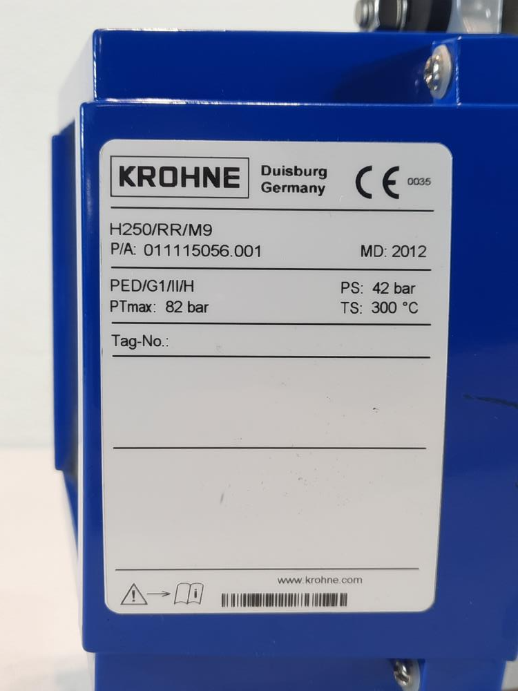 KROHNE 1" 150# H250-RR Variable Area Flow Meter: H250