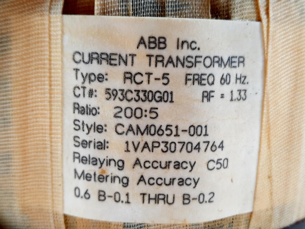 ABB RTC-5-593C330G01 Current transformer 200:5