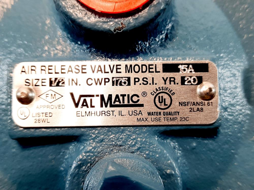 VALMATIC 15A Air Release Valve FNPT 1/2 x 1/2 Cast iron