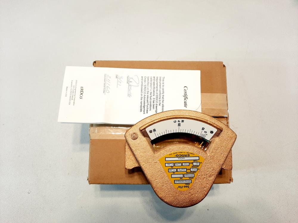 Erdco See-Flo 3223-04T0-11 Water Flow Meter 30 GPM 