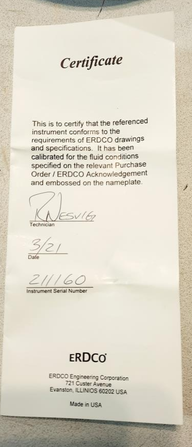 Erdco See-Flo 3223-04T0-11 Water Flow Meter 30 GPM 