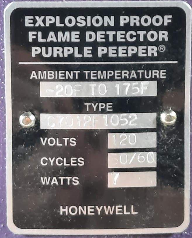 Honeywell Explosion Proof Purple Peeper UV Flame Detector, C7012F1052