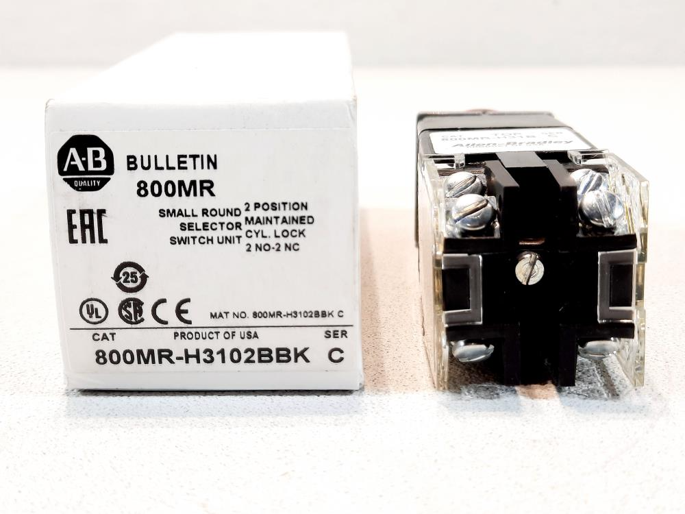 Allen Bradley 2 Position Selector Switch 800MR-H31B C
