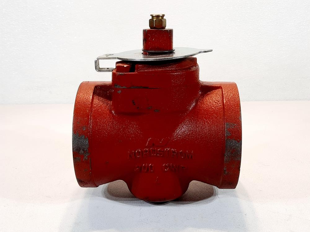 Nordstrom 142 Cast Iron Lubricated Plug Valve, 4" NPT Female.