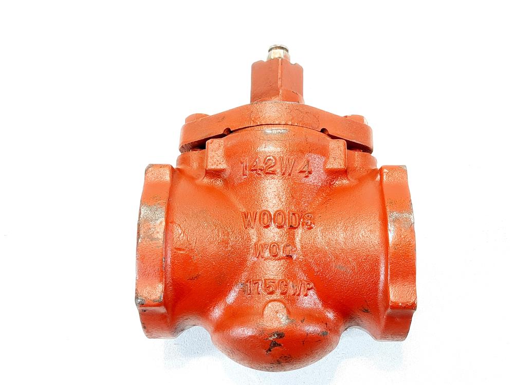 Woods 4" NPT Plug Valve, Cast Iron, 175 CWP, 142W4