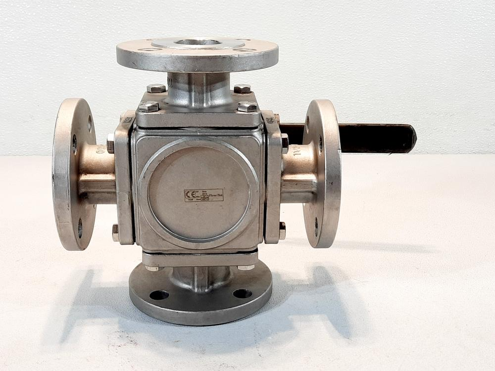 Flow-Tek 1-1/2"  Multi-port 4-way ball valve CF8M