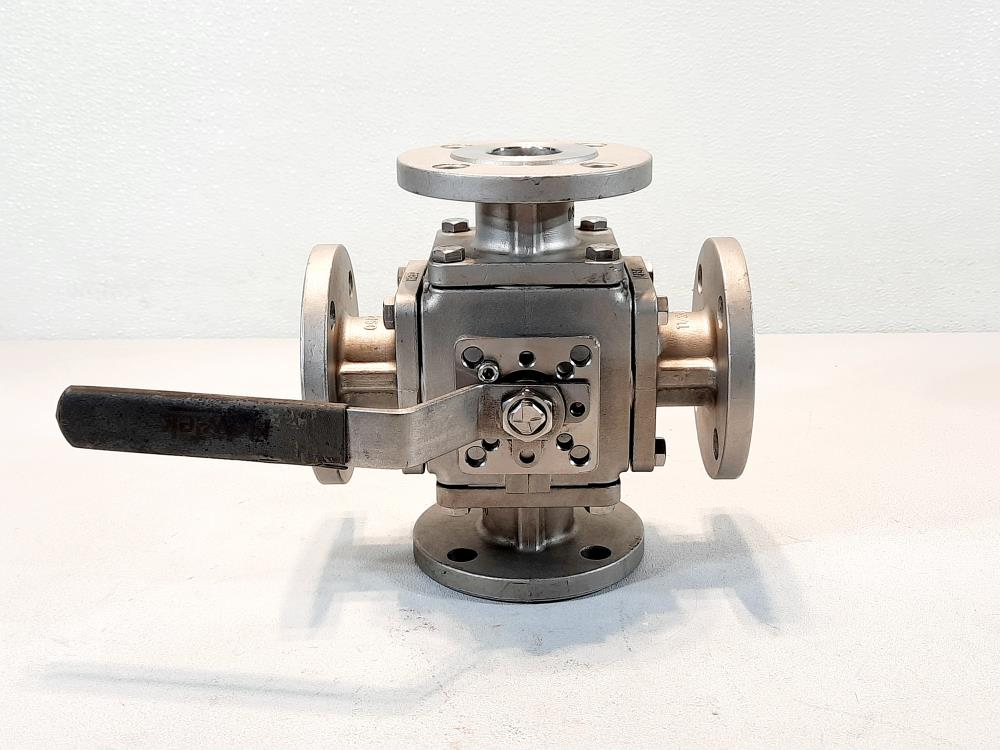 FlowTek 11/2" Multiport 4way ball valve CF8M