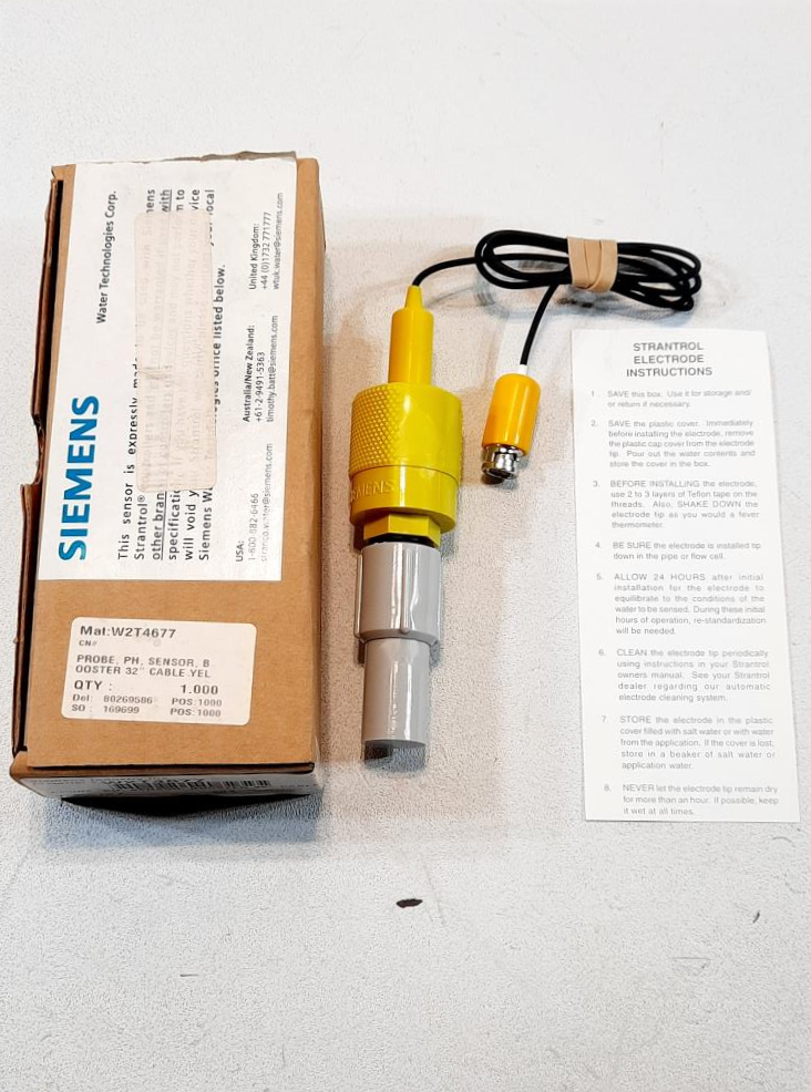 Siemens Filter 7040004 Probe Yellow pH Sensor 32" Cable For Stantrol System 5F