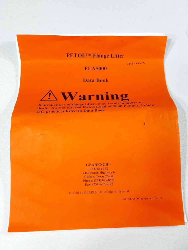 Gearench FLA5000 PETOL Flange Lifter