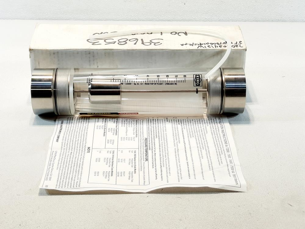 King Instrument 2" FNPT Port Tube Flow Meter 7205024121W