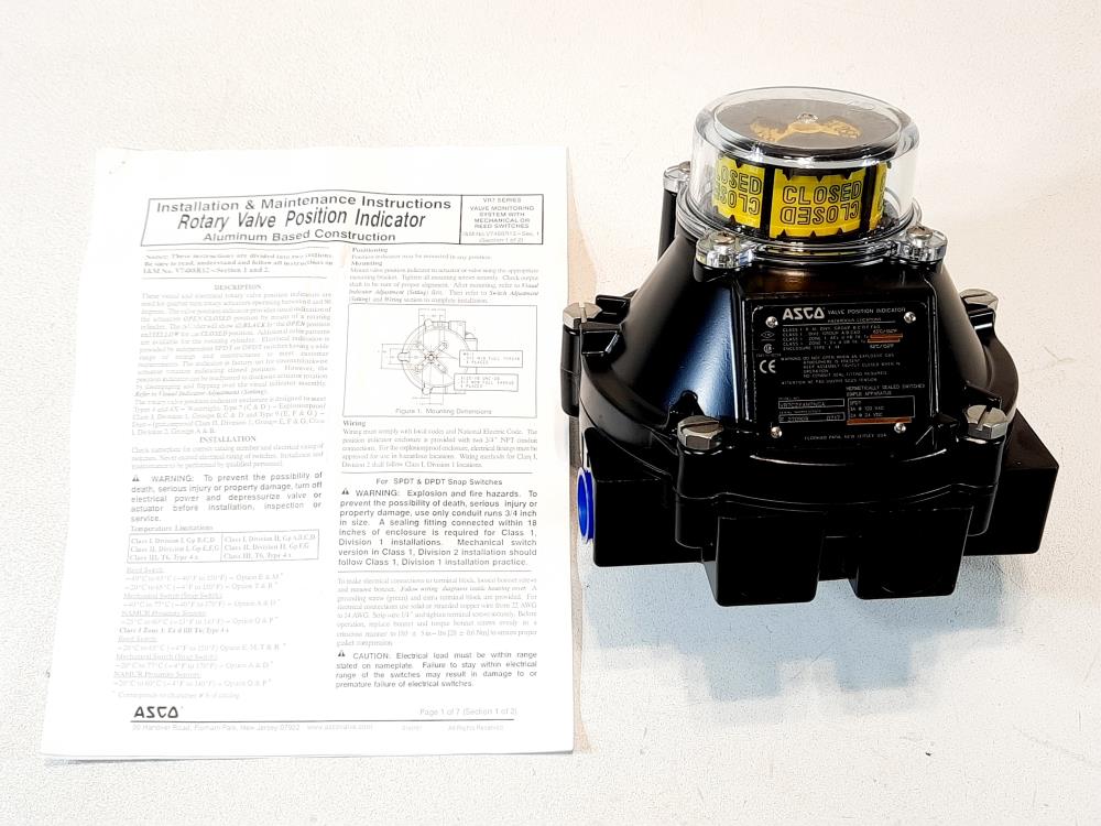 Asco Rotary Valve Position Indicator VR7C2YAM2NGA