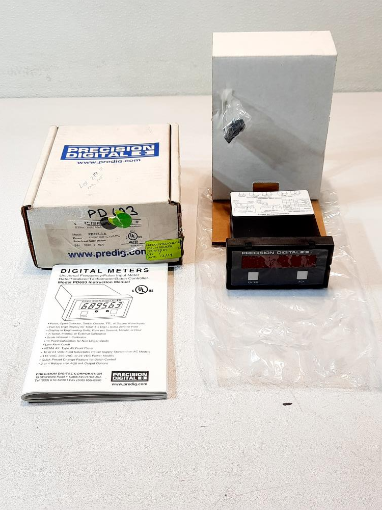 Precision Digital Pulse Input Rate Totalizer PD693-3-N