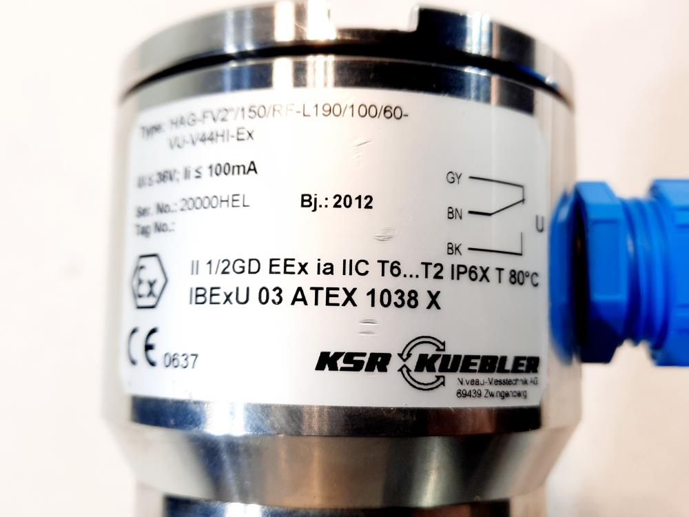 KSR Kuebler Magnetic Float Level Switches IBEXU03ATEX1038 X