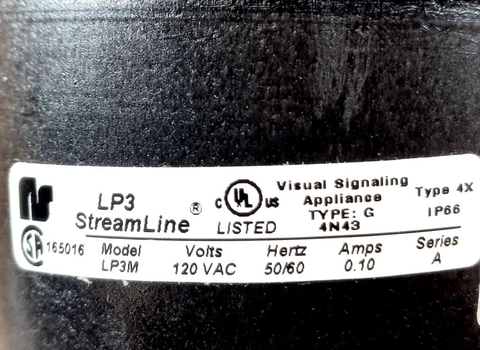 Federal Signal Streamline Strobe Light, LP3 Series Model#: LP3M-120A