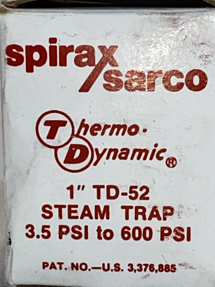 Spirax Sarco Td-52 Thermo-Dynamic Steam Trap B.M. 54532 