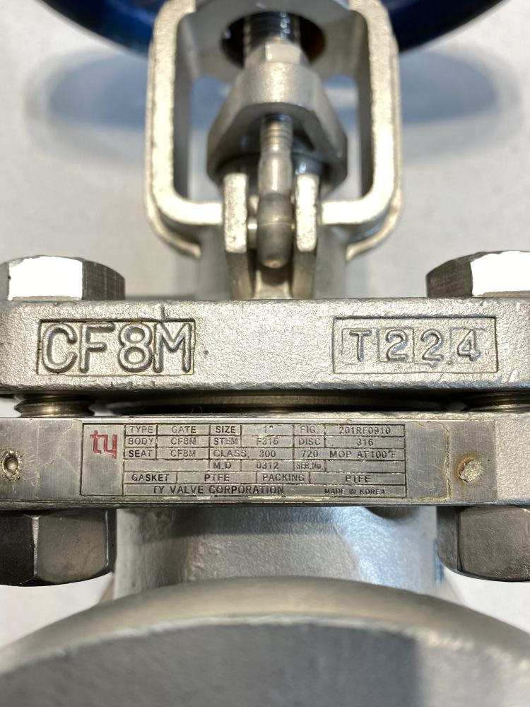 TY 1" 300#  RF CF8M Gate Valve 201RF0910