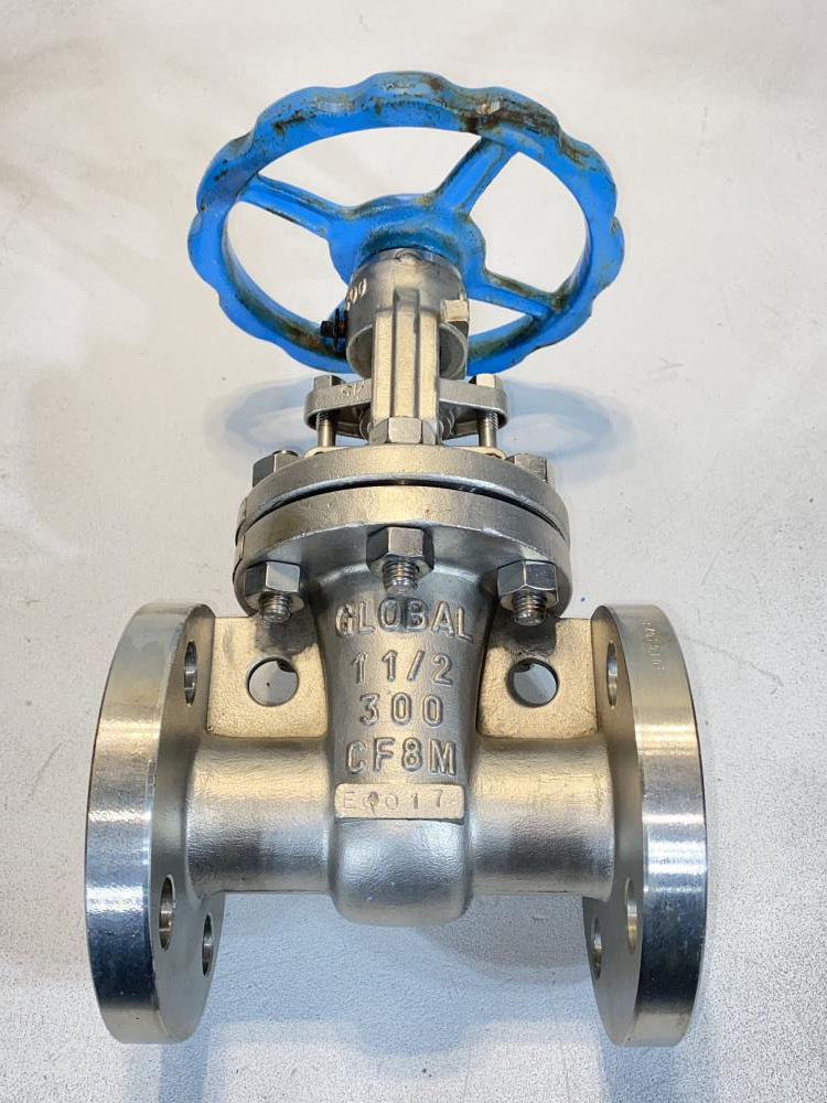 Global 1-1/2" 300# CF8M Gate Valve