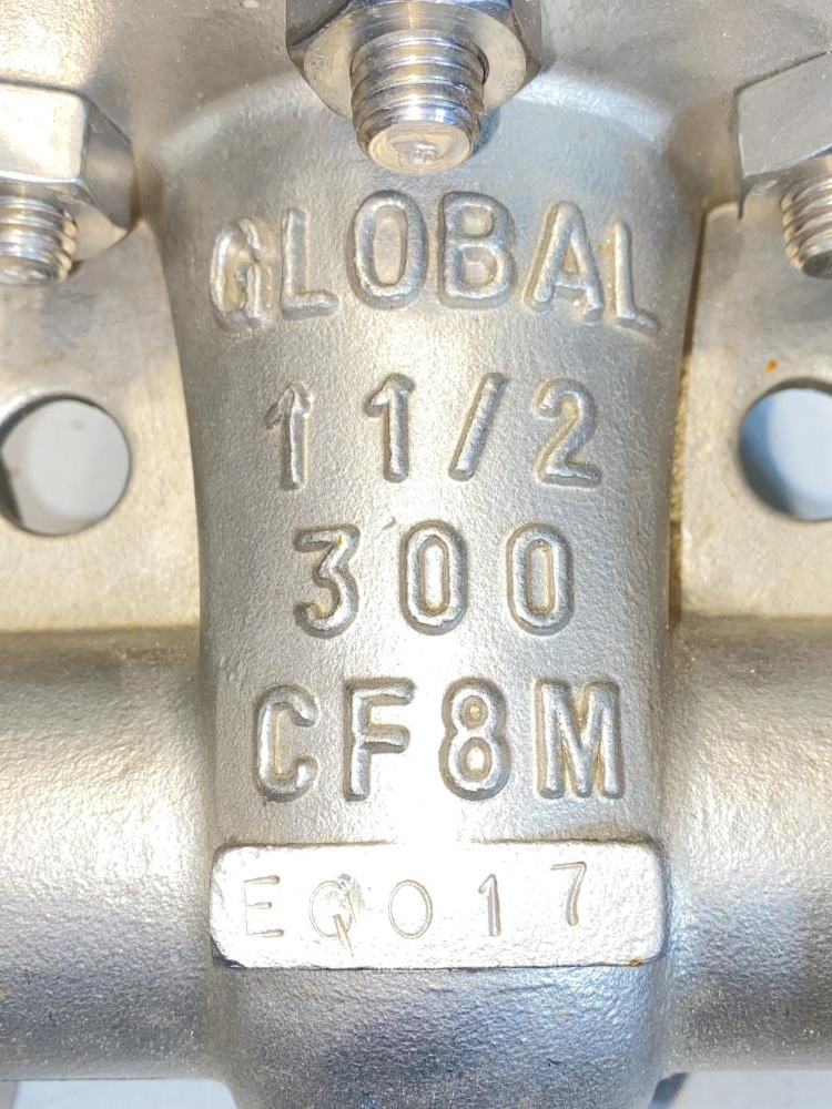 Global 1-1/2" 300# CF8M Gate Valve
