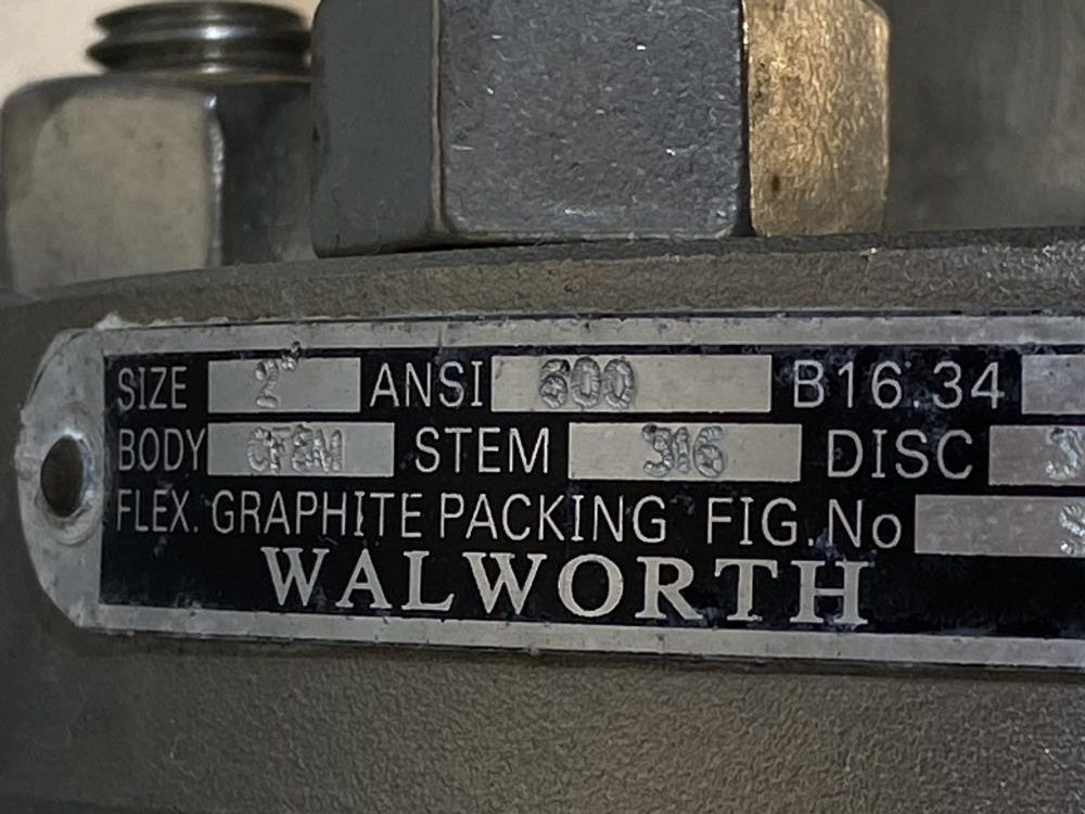 Walworth 2" 600# Globe Valve CF8M