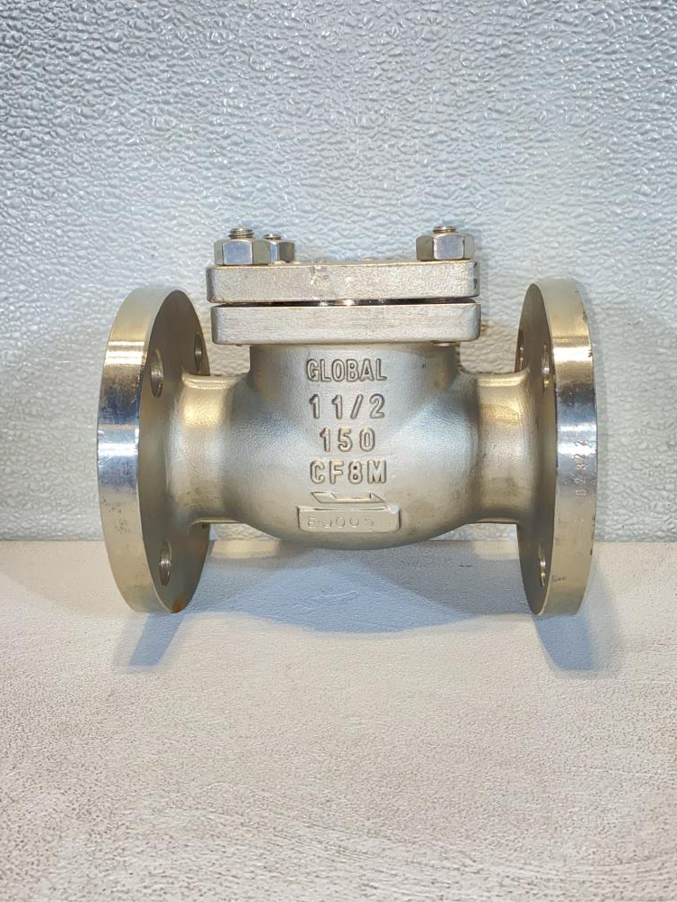 Global 1-1/2" 150#  CF8M Swing Check Valve