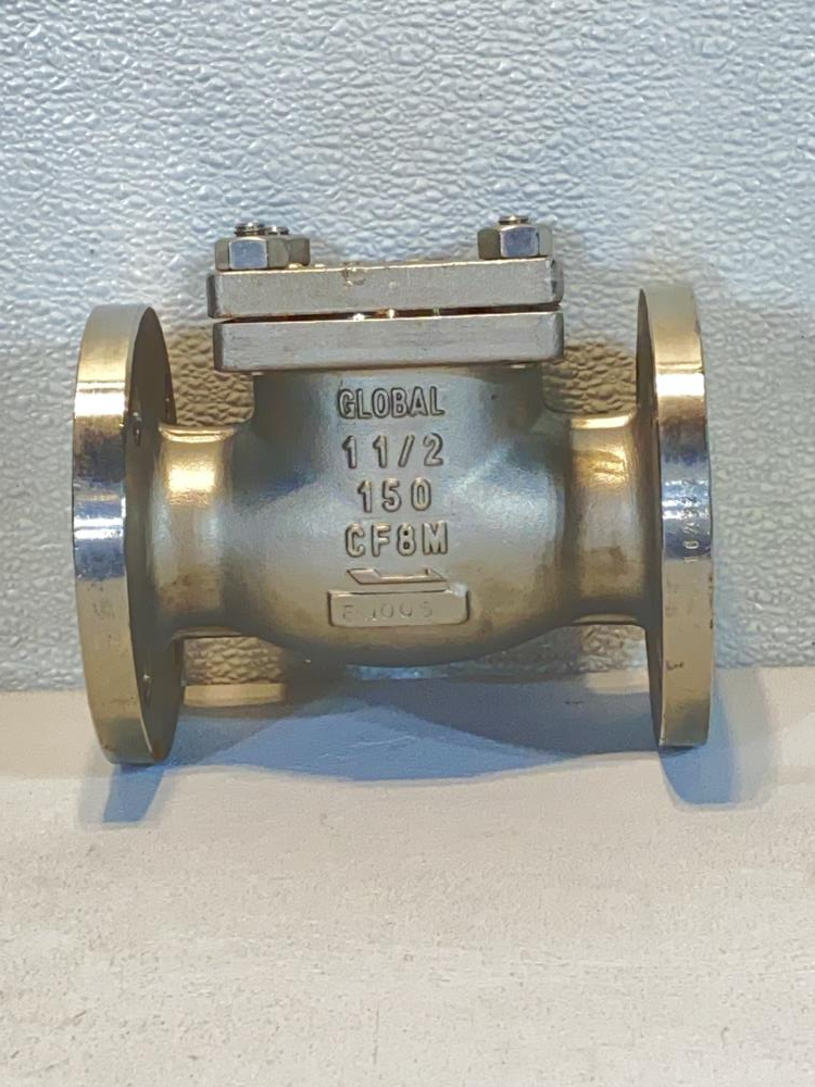 Global 1-1/2" 150#  CF8M Swing Check Valve