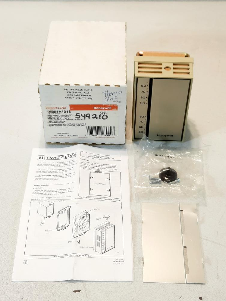 Honeywell, Tradeline T6051A1016 Heavy Duty Line Voltage Thermostat