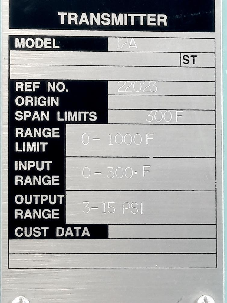 Foxboro 12A Pneumatic Temperature Transmitter