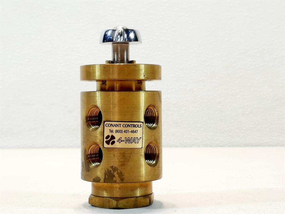 Conant 1/4" Brass Multi-Port Stack Control Valve