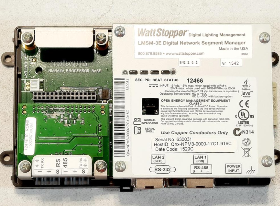 Wattstopper LMSM-3E Digital Network Segment Manager