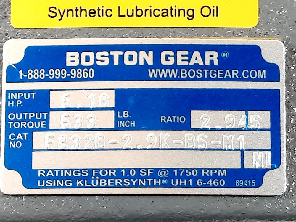 Boston Speed Gear Reducer Ratio 2.94.5  F832B-2.9K-85-M1