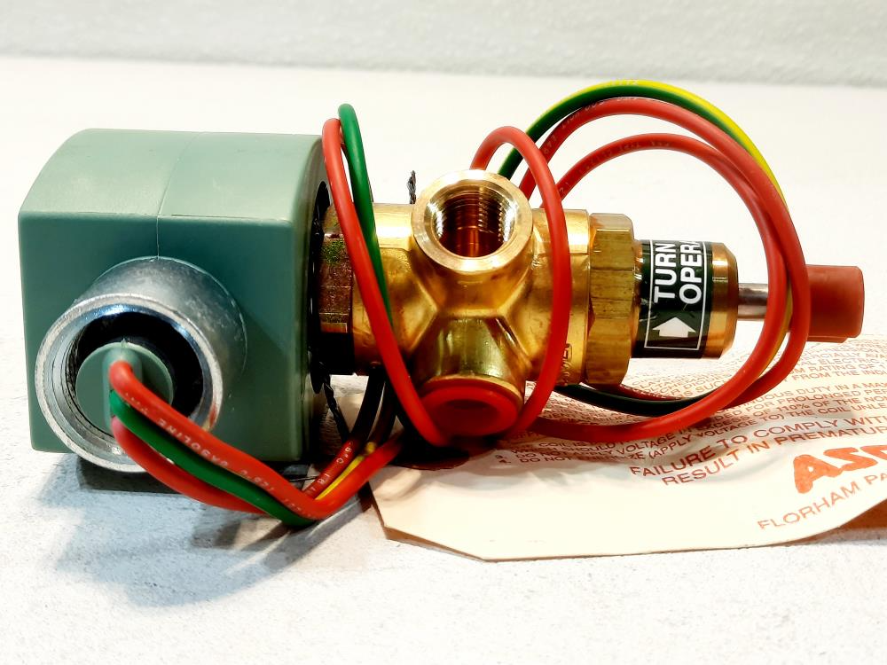 Asco Red Hat 3-Way Solenoid Valve 1/4"  #8320G182QMS