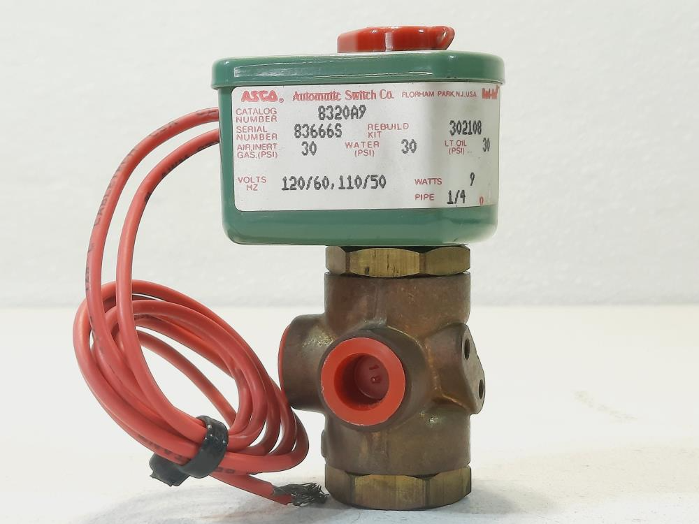 Asco Red Hat 3-Way Solenoid Valve 1/4" #8320A9