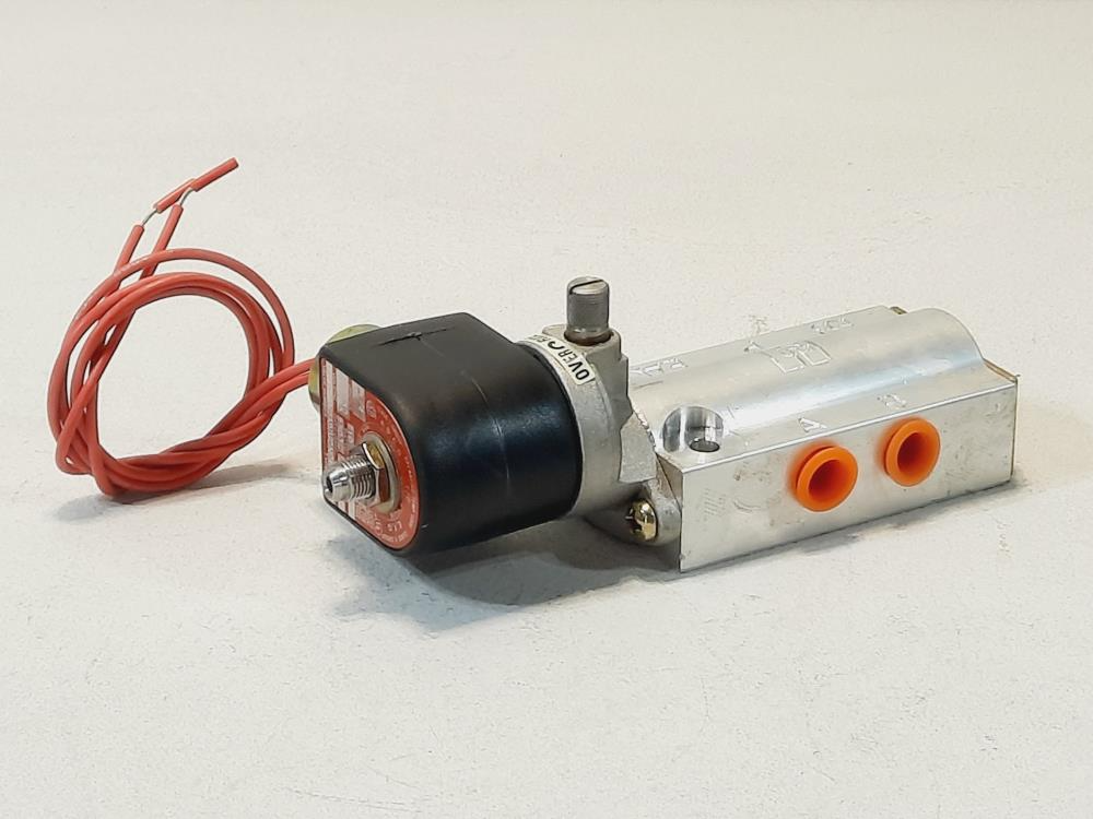 Parker Skinner 4 Way 2 Position 1/4" Solenoid Valve 73419AN2NNM0N0H111P3