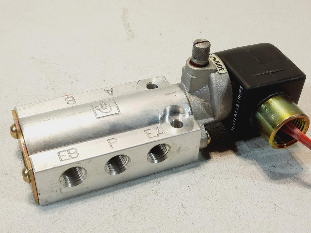 Parker Skinner 4 Way 2 Position 1/4" Solenoid Valve 73419AN2NNM0N0H111P3