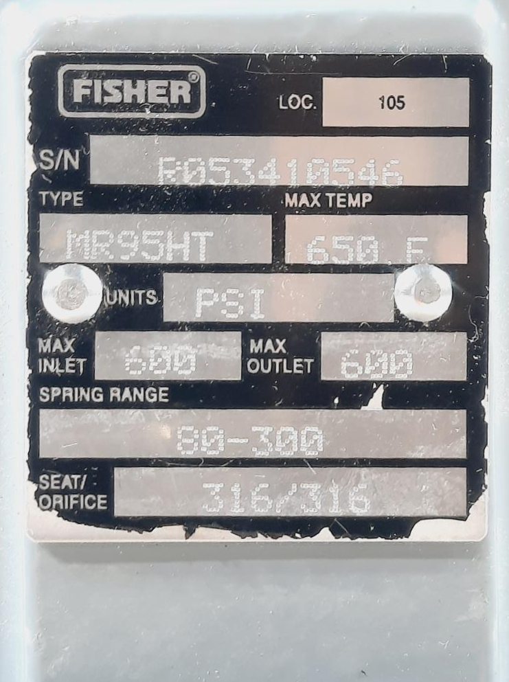 Fisher MR95HT Series Pressure Regulator