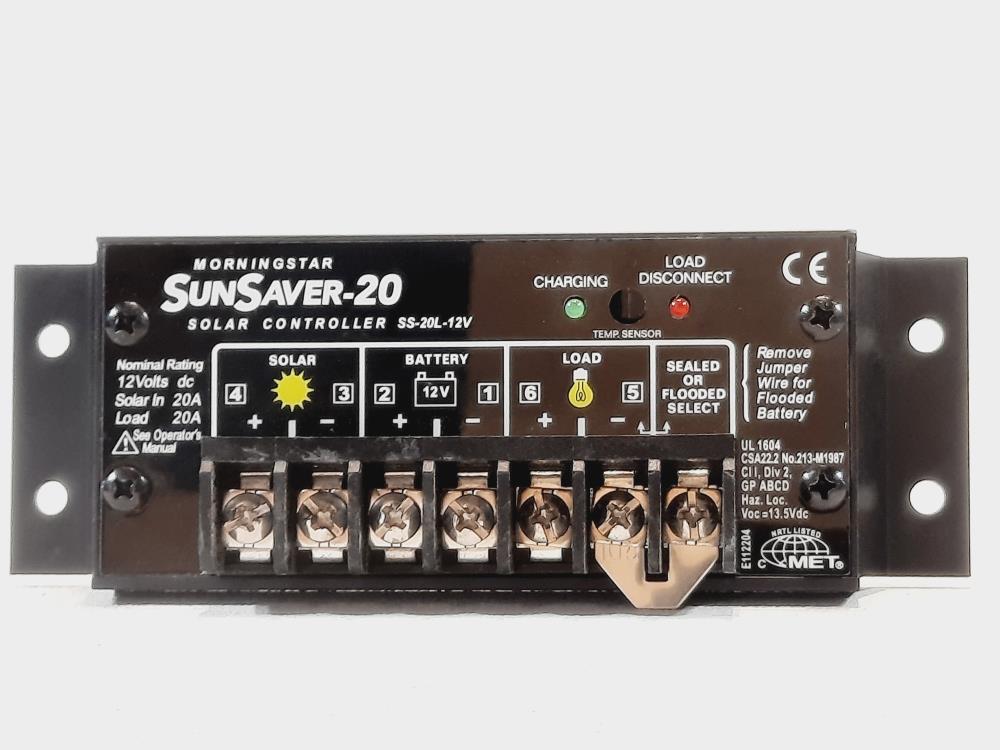 Morningstar SunSaver Solar Charge Controller SS-20L-12V