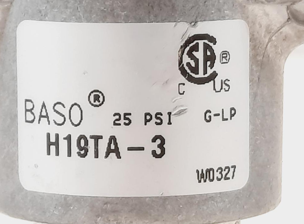 BASO H19TA-3 1/4" Automatic Shutoff High Pressure Pilot Gas Valve
