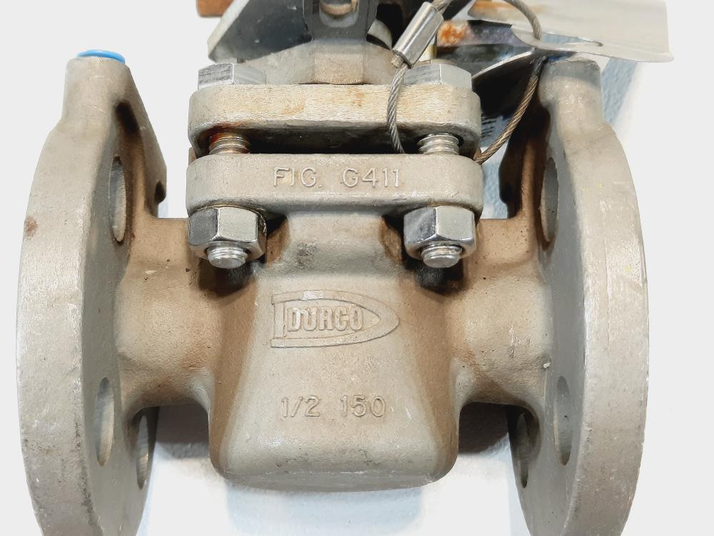 Durco Flowserve 1/2" 150# RF Flanged Plug Valve