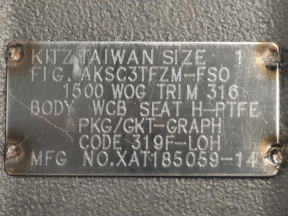 Kitz 1" 1500 WOG NPT 3 PC WCB Full Port Ball Valve 