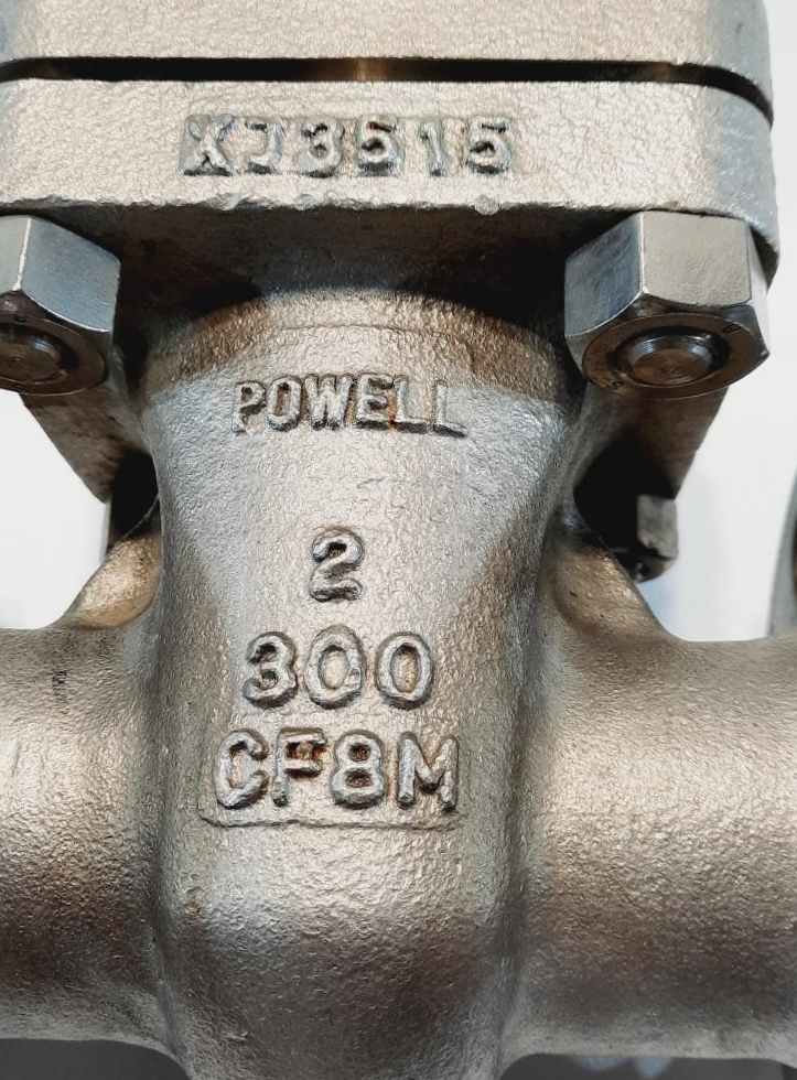 Powell 2" 300# Gate Valve CF8M Fig #: 2467KPE