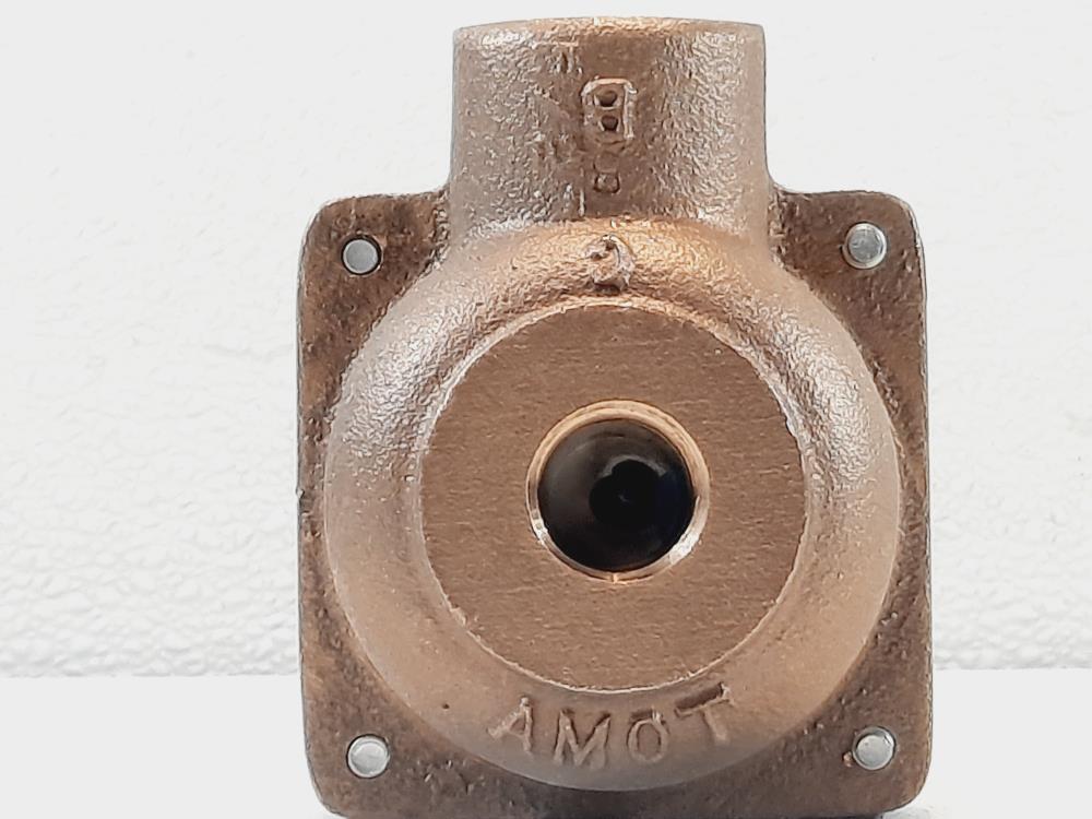 Amot Thermostatic 1/2" 3-Way Bronze Control Valve 1/2CLBT12006