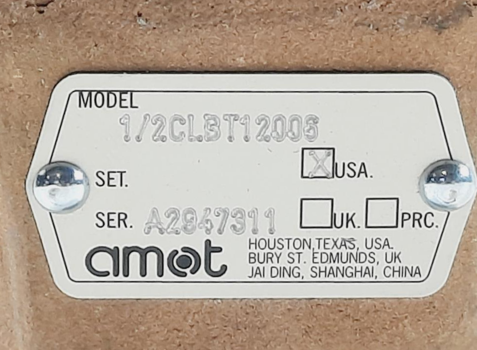 Amot Thermostatic 1/2" 3-Way Bronze Control Valve 1/2CLBT12006