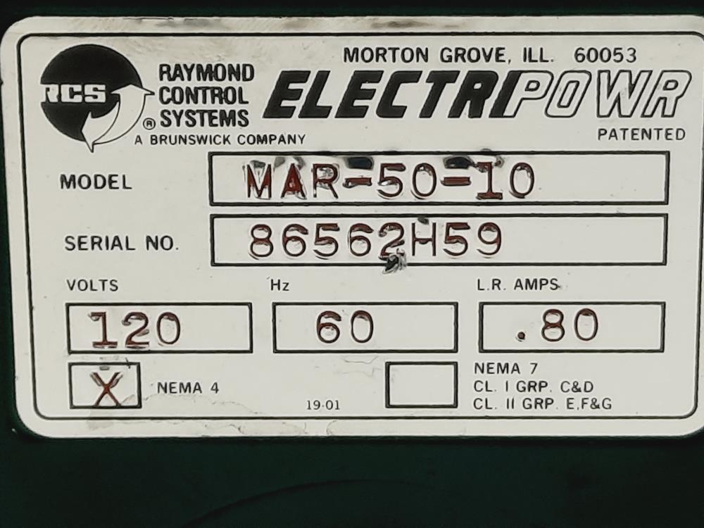 RCS Mar 50-10 Electripowr Actuators 120v 60hz