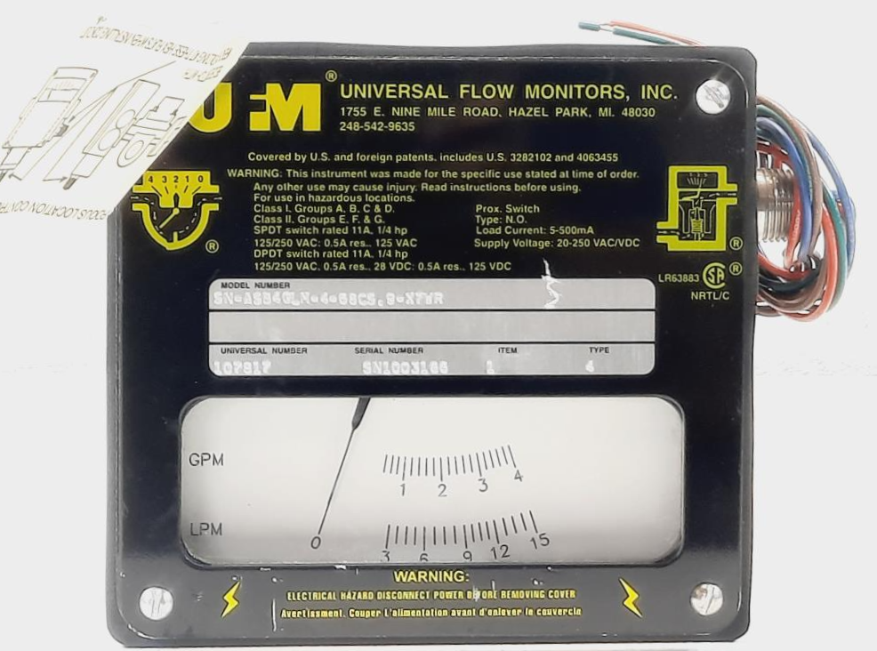 Universal Flow Monitor SN-ASB4GLM-4-68CS.9 X7WR Universal # 107817