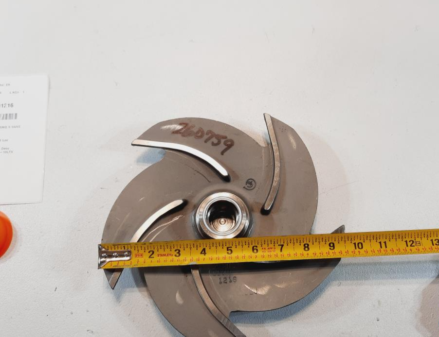 Goulds 5-Vane 56381 Impeller Model: 3196 Size:  LTX 1X2-10LTX